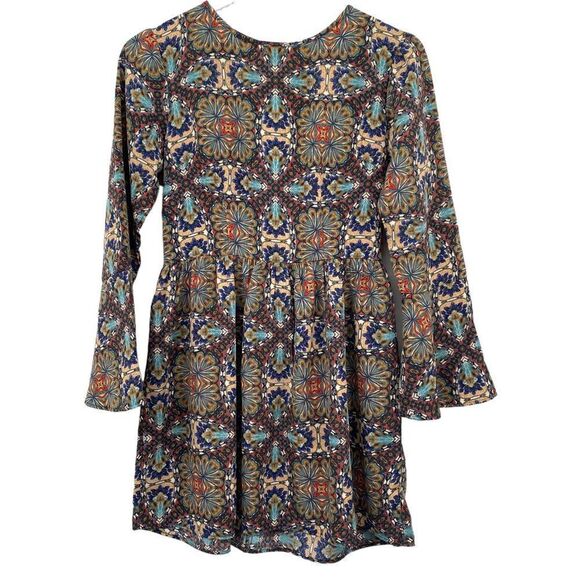 one clothing Dresses & Skirts - ONE Clothing Multicolor Print Long Sleeve Mini Dress Size S